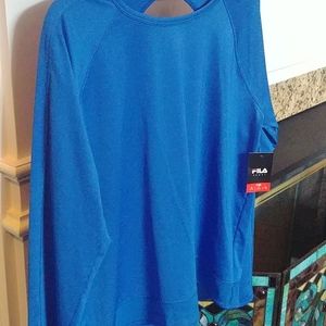 Tru-Dry Fila Sport Top Shirt Blue NWT Large